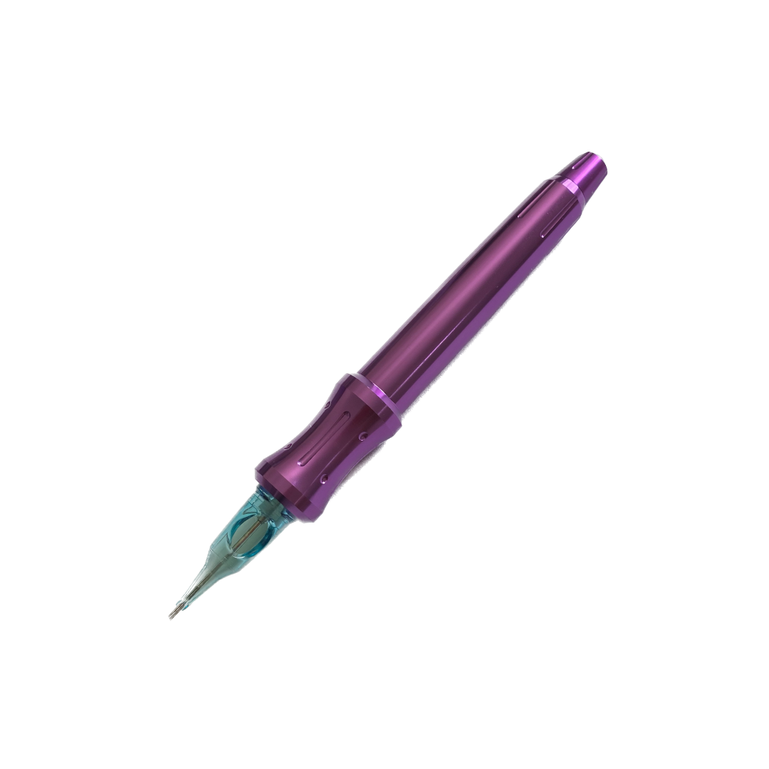 Pen Handpoke à cartouches - violet métallique - Tattoo-ind